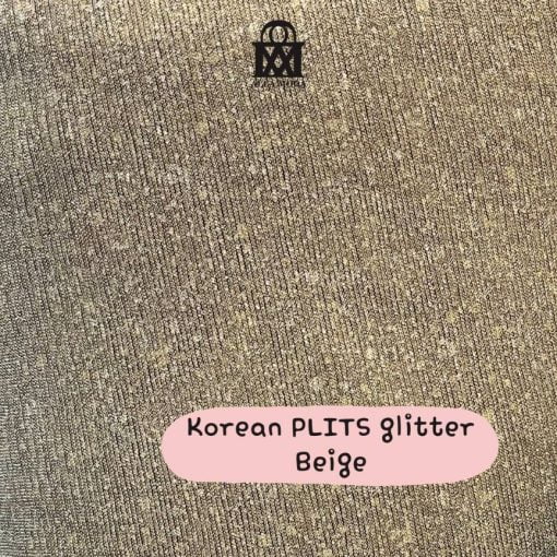 Korean Plits Glitter-Beige