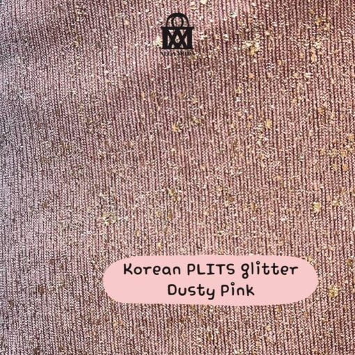 Korean Plits Glitter-Dusty Pink