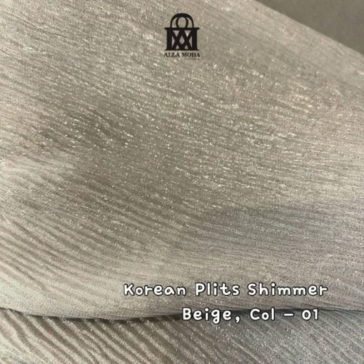 Korean Plits Shimmer-Beige