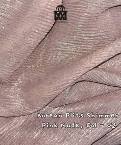 Korean Plits Shimmer-Pink Nude