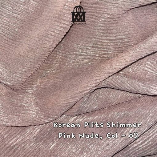 Korean Plits Shimmer-Pink Nude