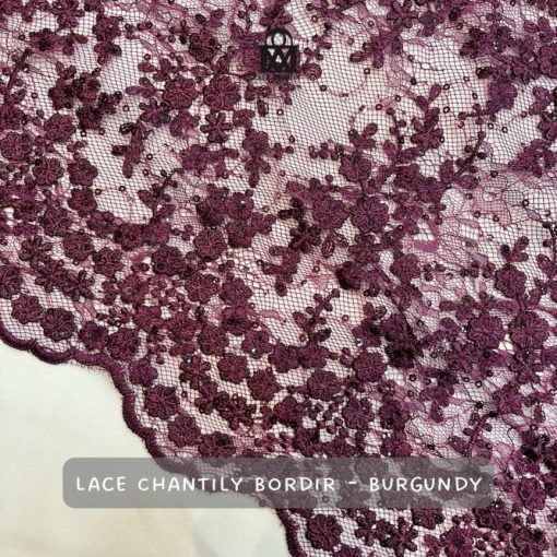 Lace Chantily-Burgundy