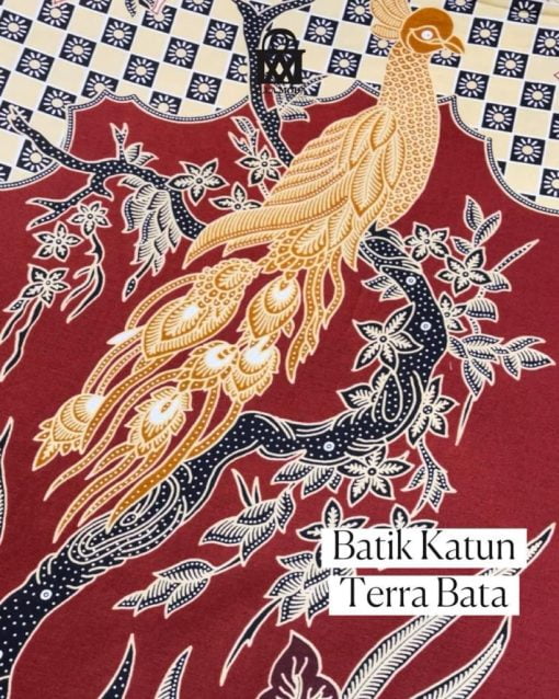 Batik Katun-Merak - Col Terra bata