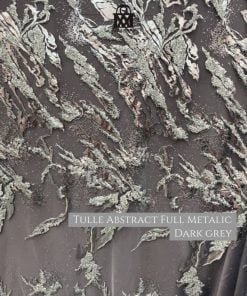 Tulle Abstrak Full Metalic-Dark grey
