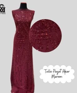 Tulle Akar Payet-Maroon