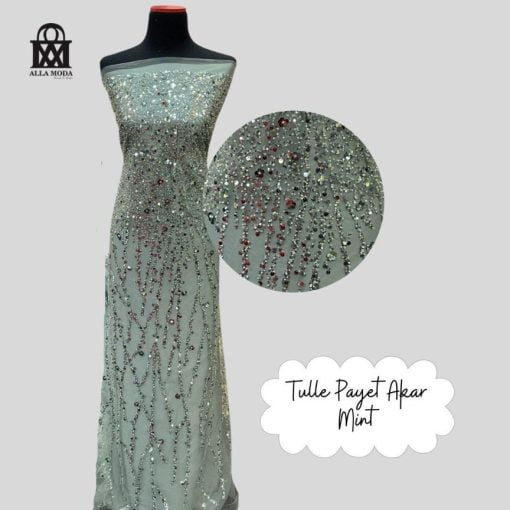 Tulle Akar Payet-Mint