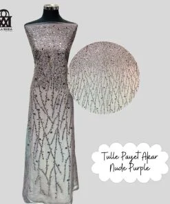 Tulle Akar Payet-Nude Purple