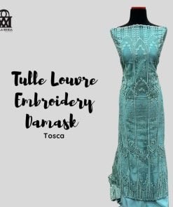 Tulle Louvre Embroidery Damask-Tosca