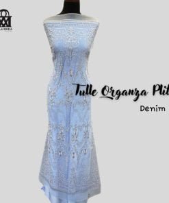 Tulle Organza Plits-Denim