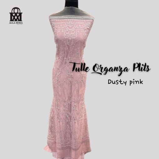 Tulle Organza Plits-Dusty Pink