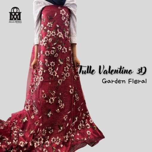 Tulle Valentino 3D-Maroon